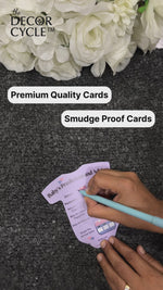 Baby Shower Cards (Romper Shape, Purple)