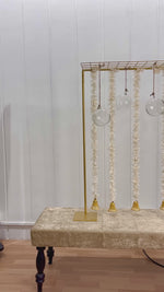 White Tassels with Glass Balls Decor Set