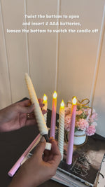Pink and Spiral Candles Combo