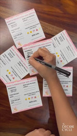 Baby's Prediction and Advice Cards, Blue and Pink Theme