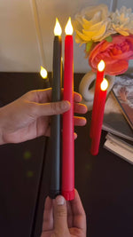 Tapered Candles Combo - Red and Black