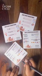 Baby's Prediction and Advice Cards, Teddy Bear Para Theme