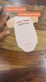 Baby Shower Cards (Romper Shape, Brown)