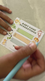 Safari Theme Baby Shower Name Suggestions Cards