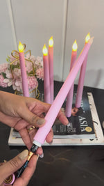 Pink Tapered Candles