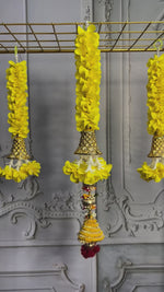 Yellow Tassels Pooja Decor Set